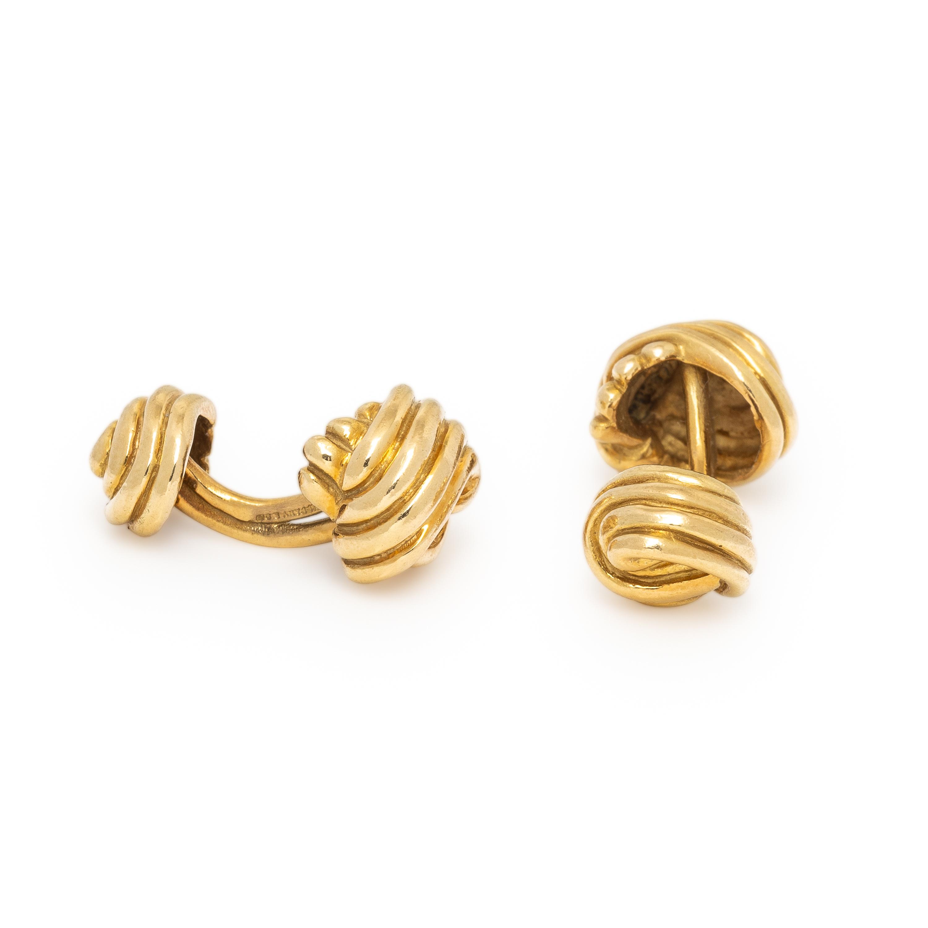 Tiffany & Co., Yellow Gold Knot Cufflinks
