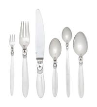 A Georg Jensen Cactus Silver Flatware Service