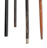 A Collection of Gold Mounted Canes