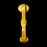 A Chinese Molded Famille Rose Porcelain Ruyi Scepter 粉彩瓷如意配木座
