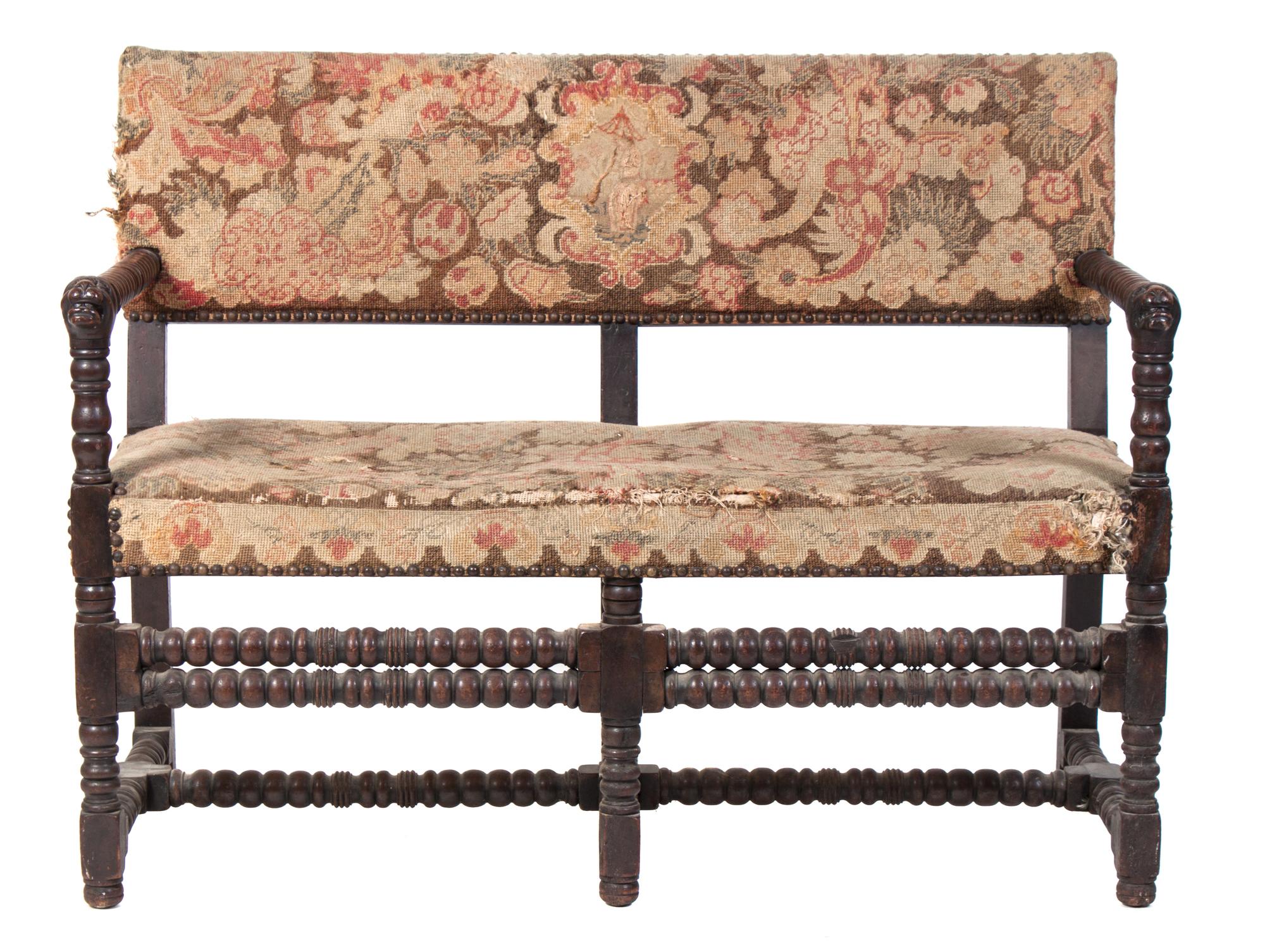 A Carved Settee Height 36 x width 46 x depth 22 inches. — LATE 18TH/EARLY 19TH CENTURY