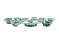 14 Chinese Famille Rose Porcelain Tea Articles