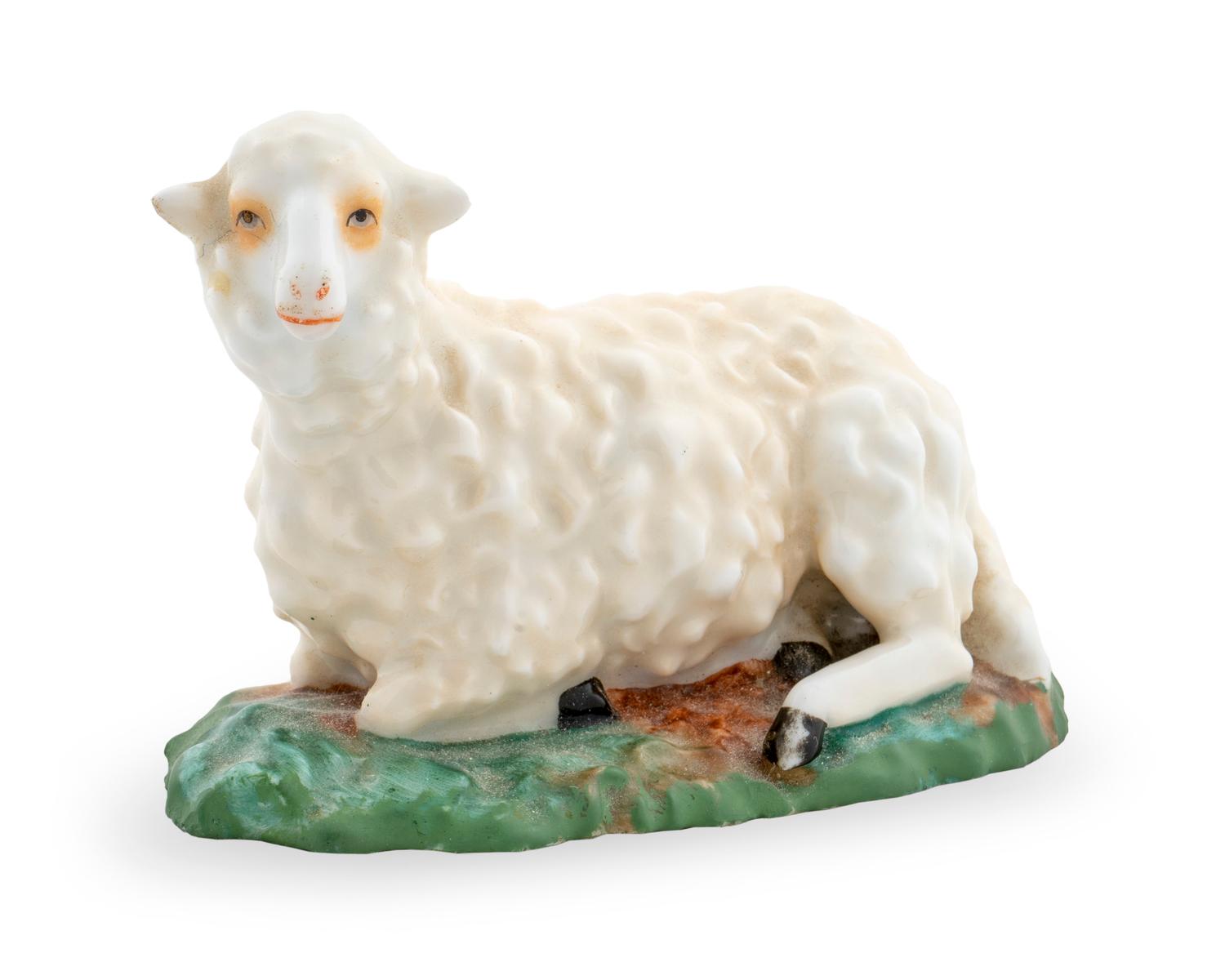 An Chelsea Derby Porcelain Model of a Recumbent Sheep — LATE 18TH/EARLY 19TH CENTURY