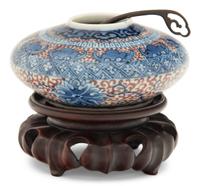 A Chinese Underglaze Blue and Red Porcelain Water Coupe