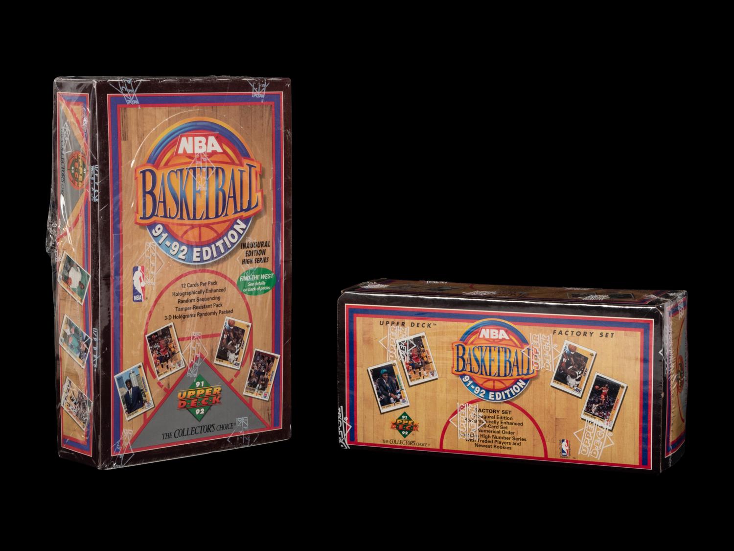 A Large Group of 1991-92 Upper Deck Basketball Unopened Material,