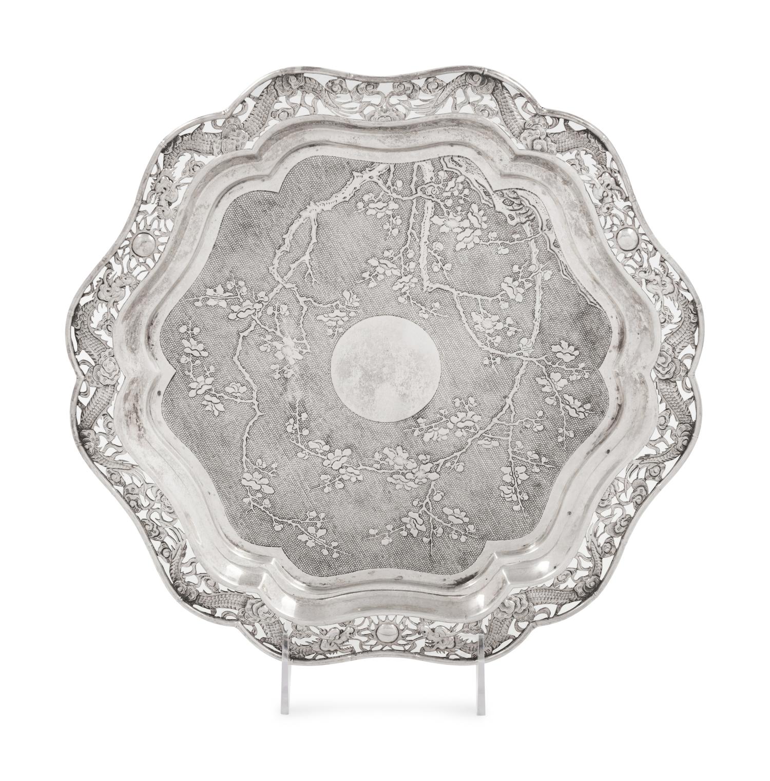 A Chinese Export Silver Salver