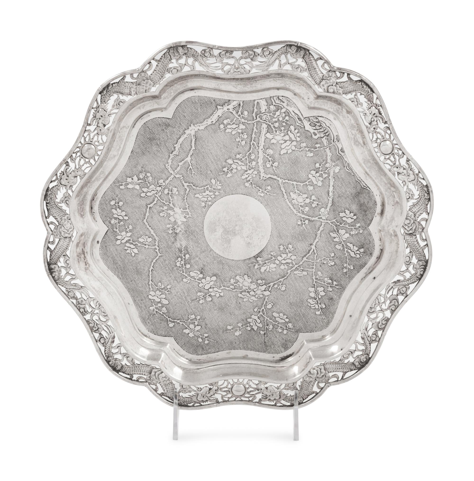A Chinese Export Silver Salver