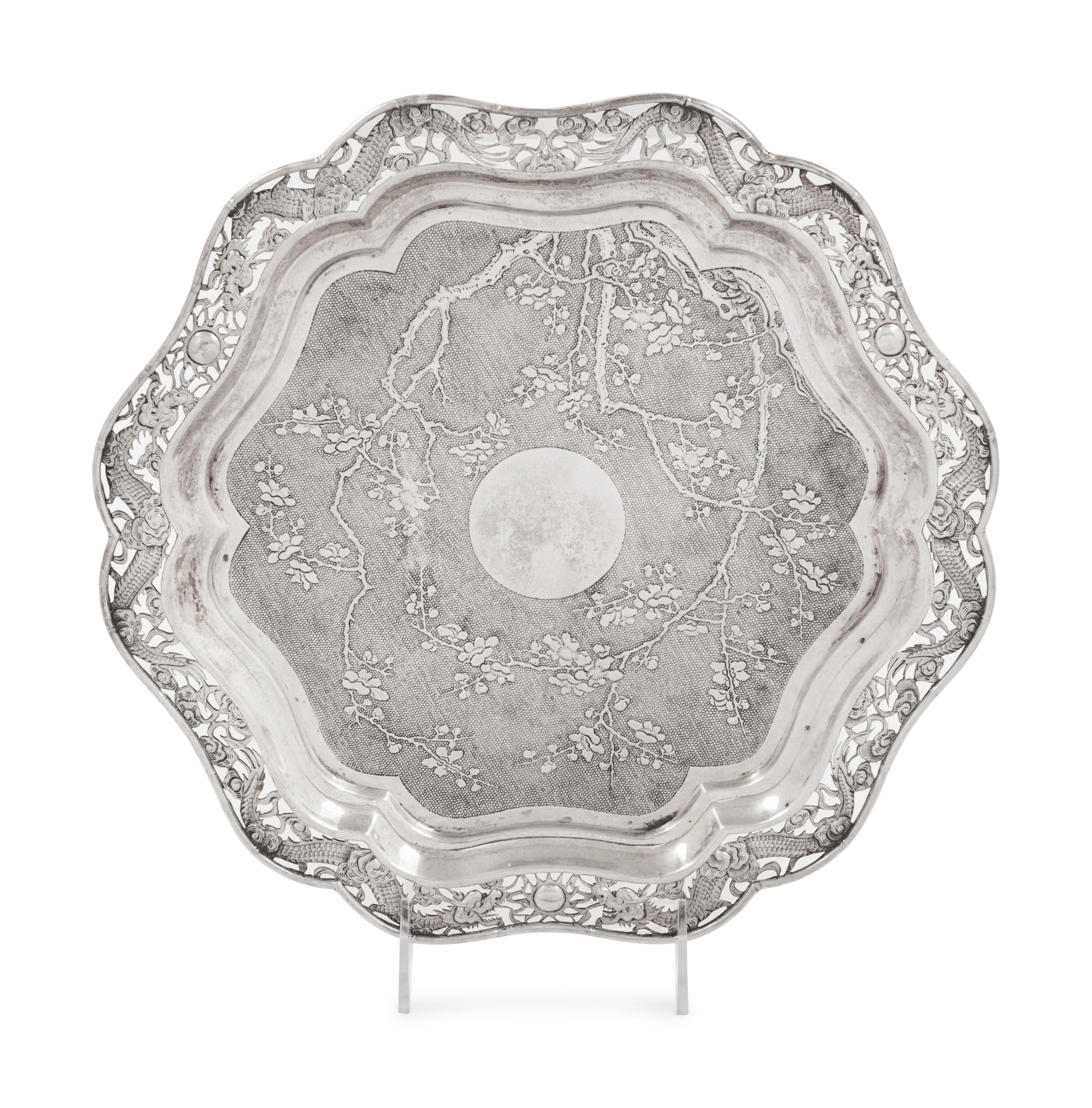 A Chinese Export Silver Salver