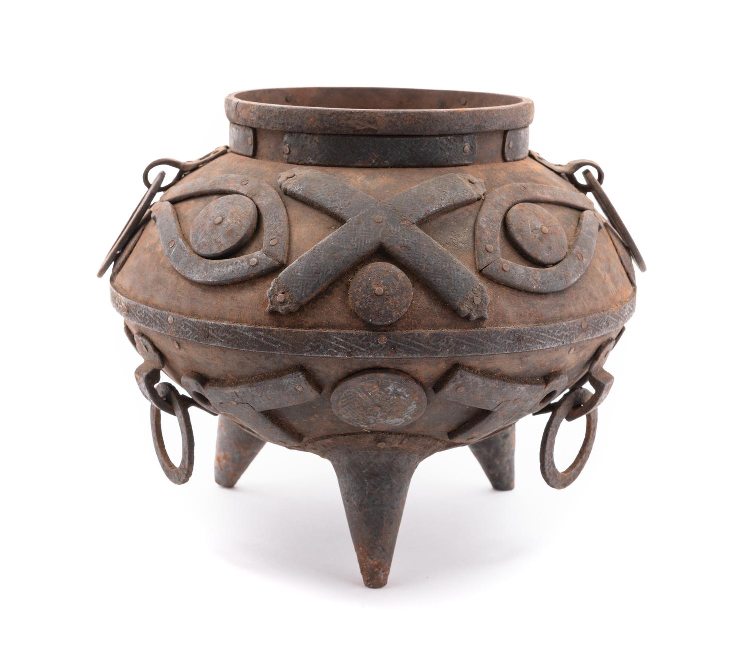 A Japanese Cast Iron Tripod Incense Burner