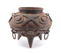 A Japanese Cast Iron Tripod Incense Burner