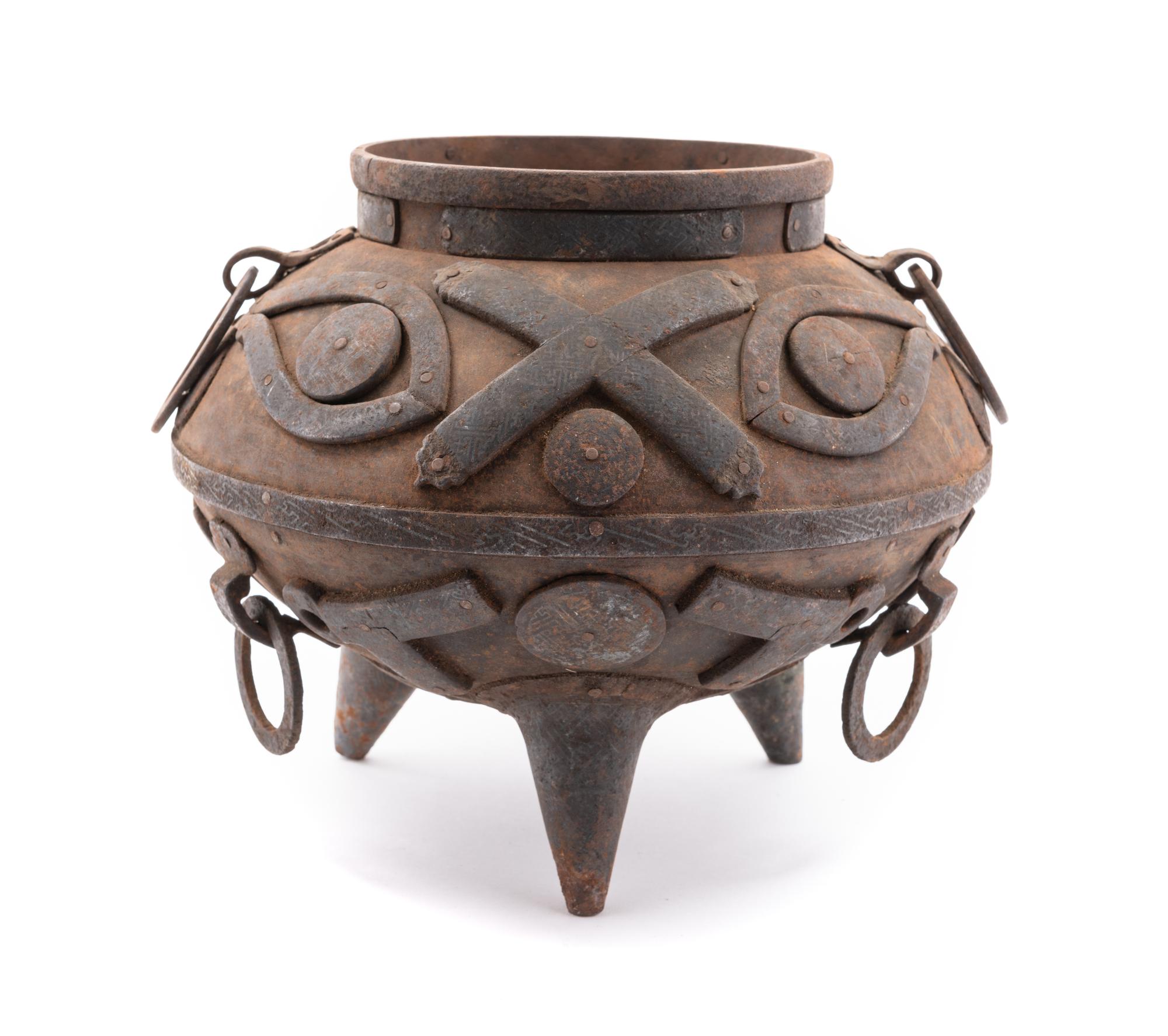 A Japanese Cast Iron Tripod Incense Burner