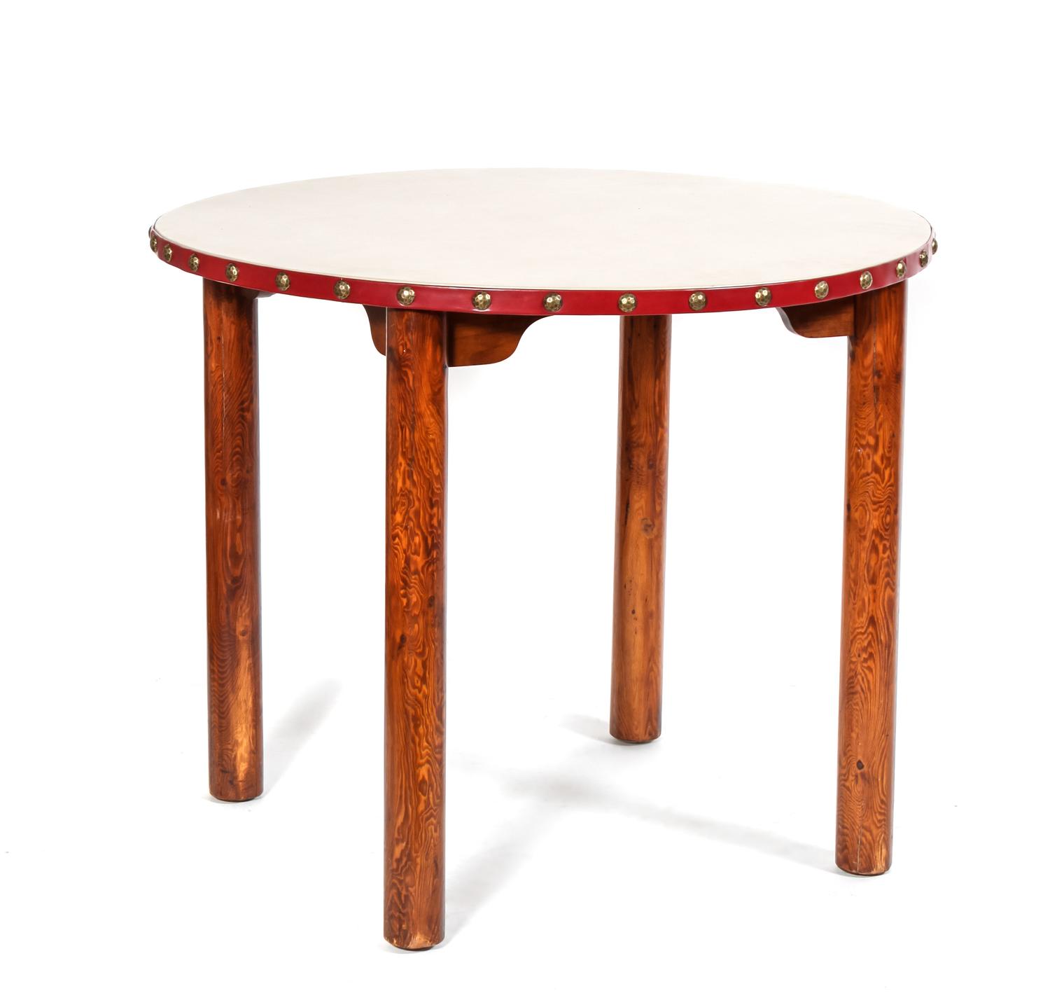 Thomas Molesworth (American, 1890-1977) Round Table Height 29 1/2 x diameter 36 inches