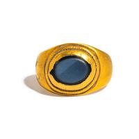 A Roman Gold and Nicolo Finger Ring