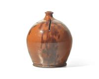A Glazed and Incised Redware Bank, Pennsylvania, 19th Century