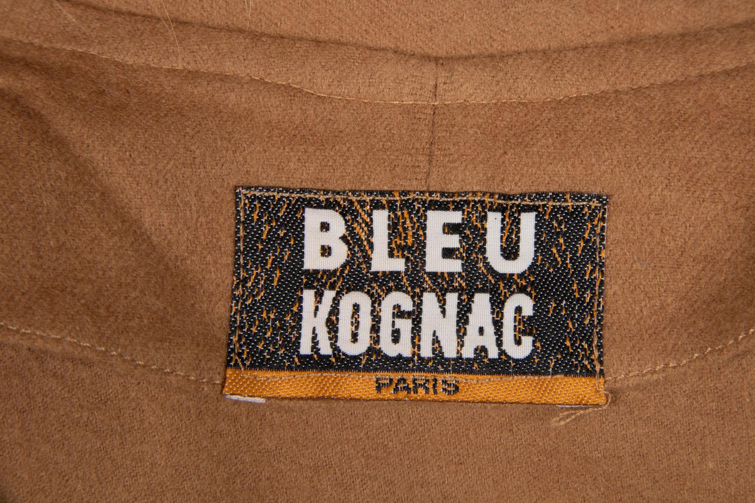Two Bleu Kognac Fur Trimmed Capes