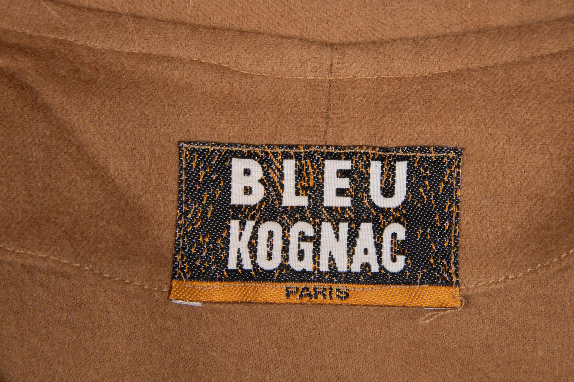 Two Bleu Kognac Fur Trimmed Capes
