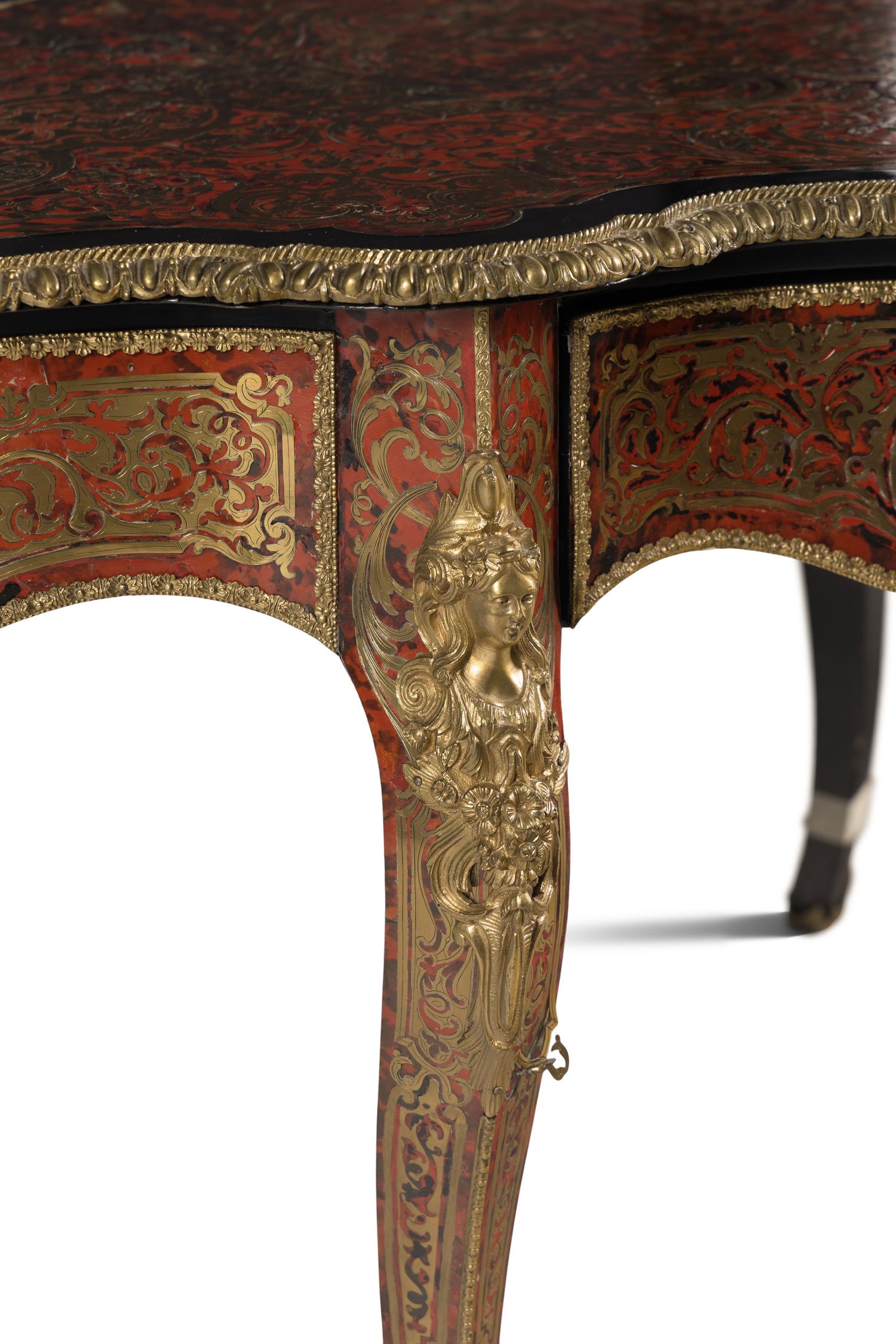 A Napoleon III Boulle Marquetry Center Table