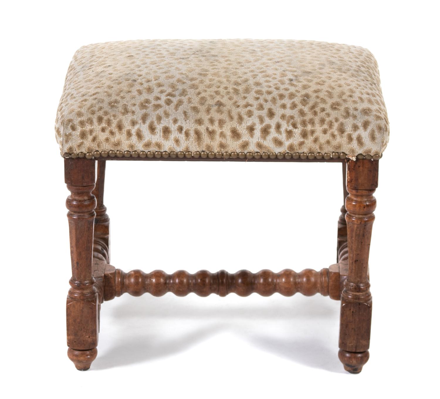 A Louis XIV Style Walnut Stool