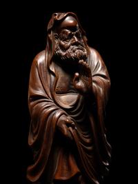 A Chinese Boxwood Figure of Damo