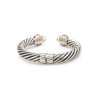 DAVID YURMAN, STERLING SILVER, GEMSTONE AND DIAMOND 'CABLE CLASSIC' CUFF BRACELET