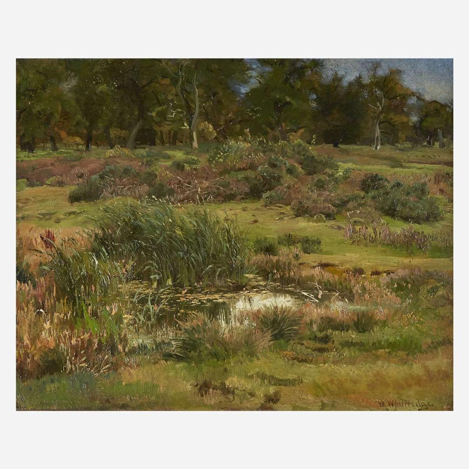 Worthington Whittredge (American, 1820–1910) A Study Made in the Sheep Pasture at Namen