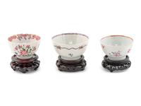 Three Chinese Export Porcelain Cups