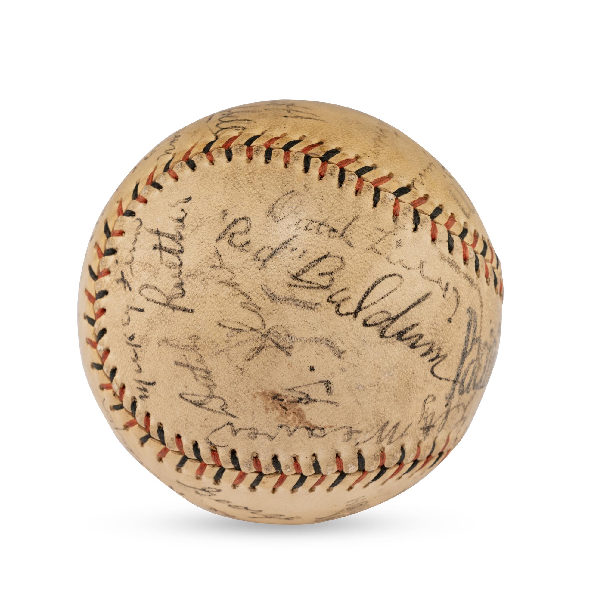 A 1929 Mission Reds Team Signed Autograph Baseball