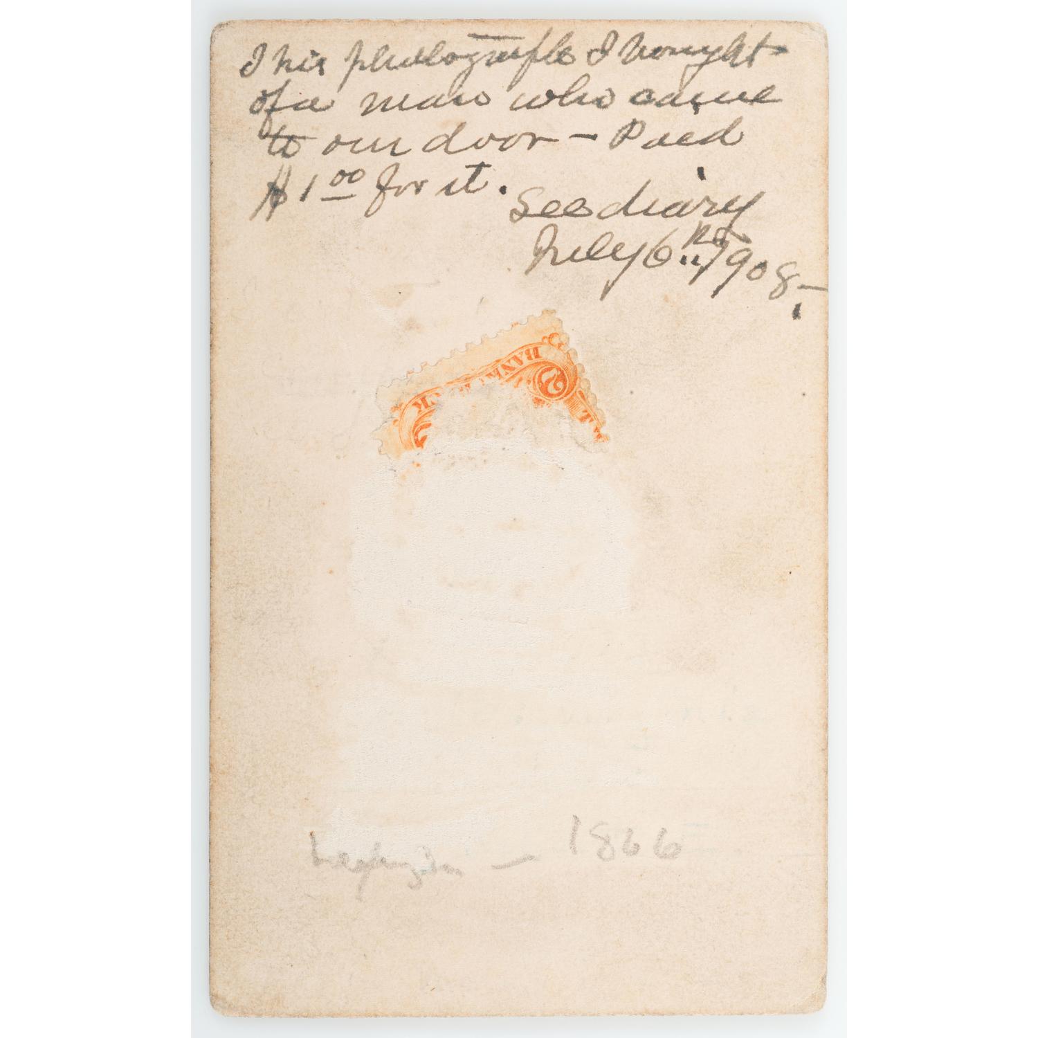 Robert E. Lee, Unpublished Autographed CDV
