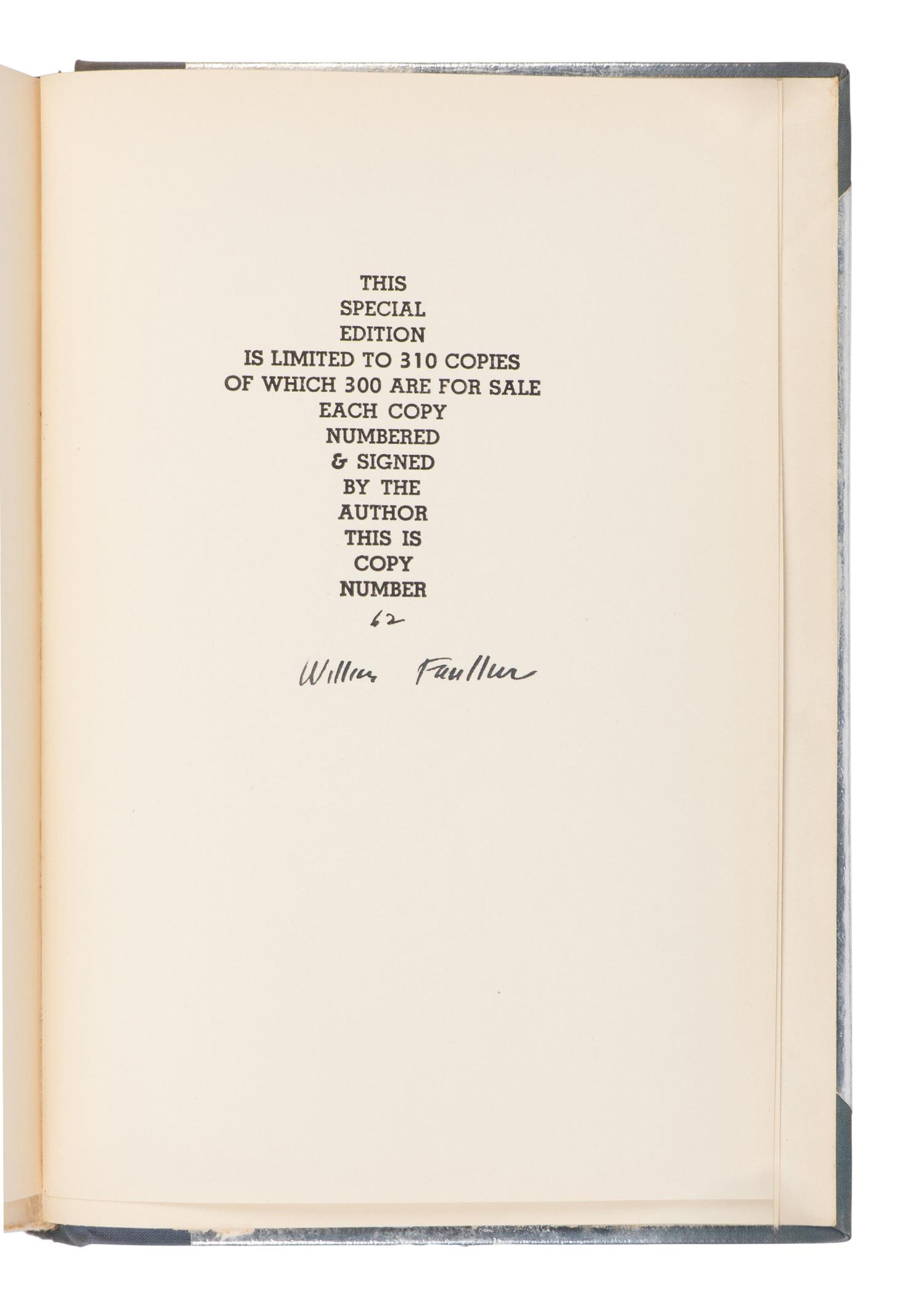 FAULKNER, William (1897-1962). Pylon . New York: Harrison Smith and Robert Haas, 1935.