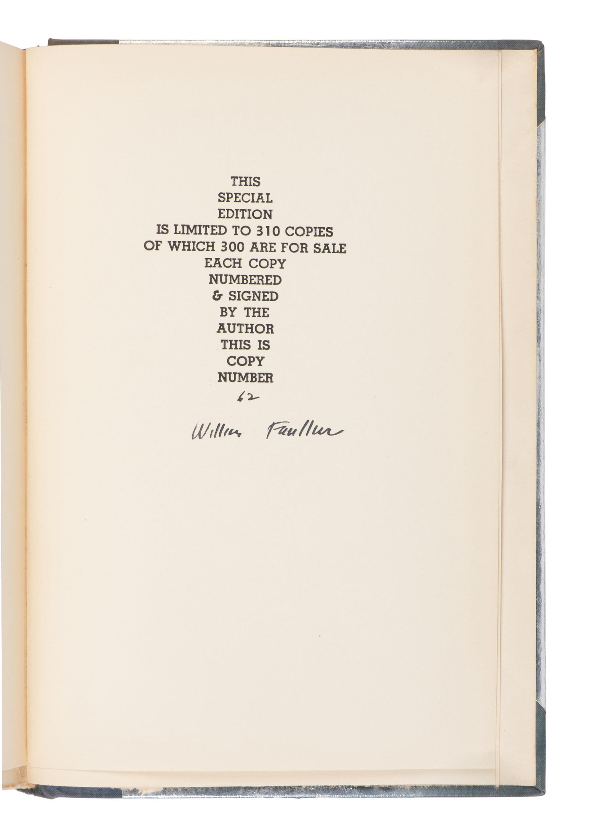 FAULKNER, William (1897-1962). Pylon . New York: Harrison Smith and Robert Haas, 1935.