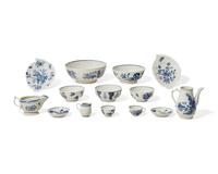 A Group of Fourteen Worcester Soft-Paste Porcelain Table Articles