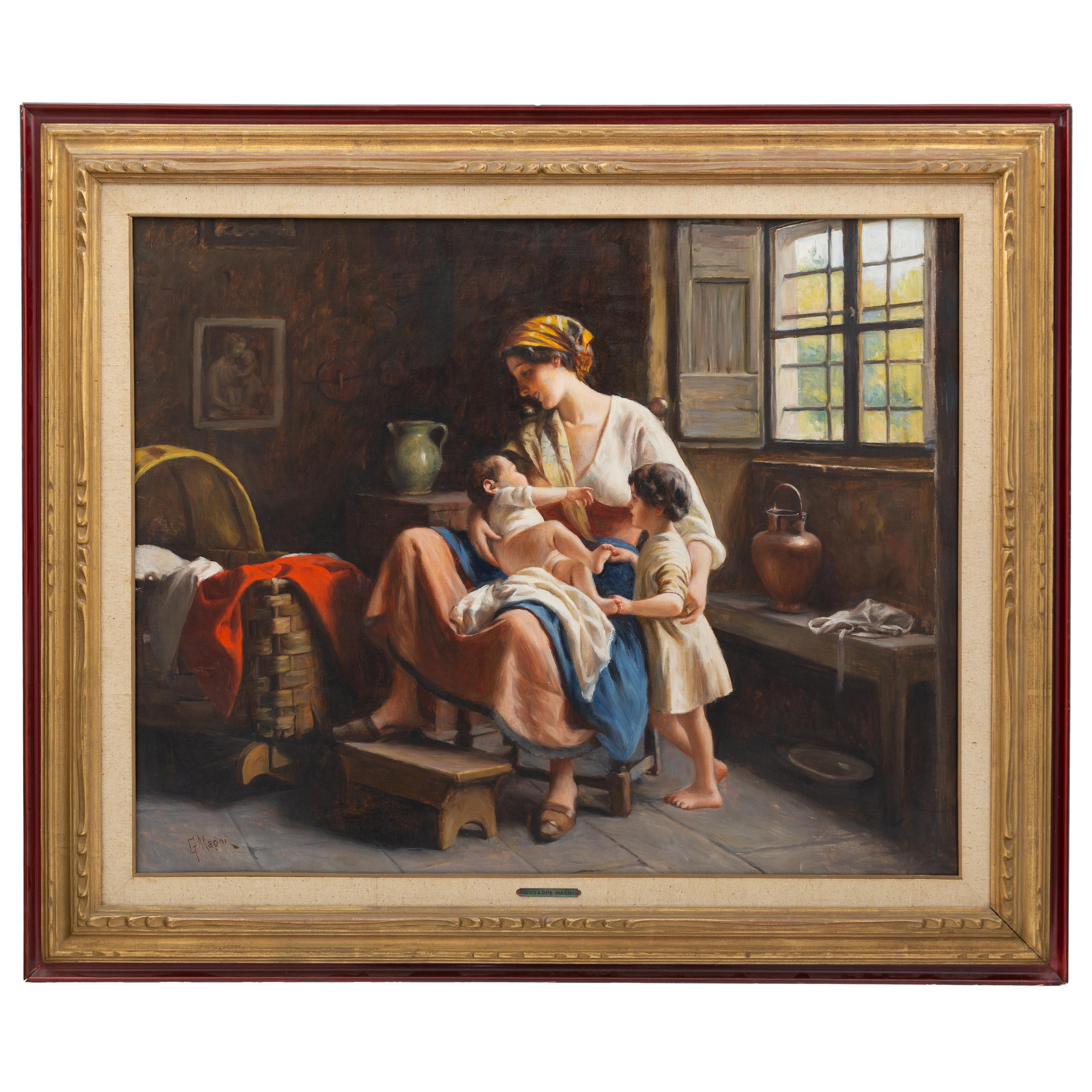 Giuseppe Magni (Italian, 1869-1956) — Maternal Cares