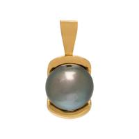 Cultured Pearl and Yellow Gold Pendant