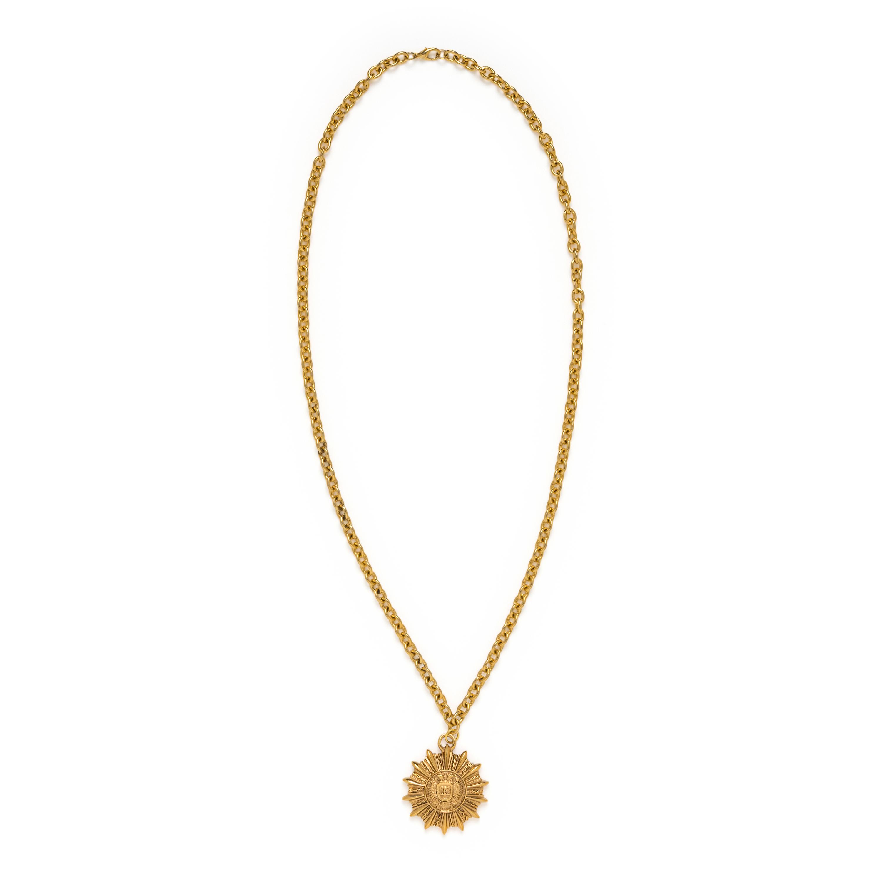 Chanel, Sunburst Pendant Necklace