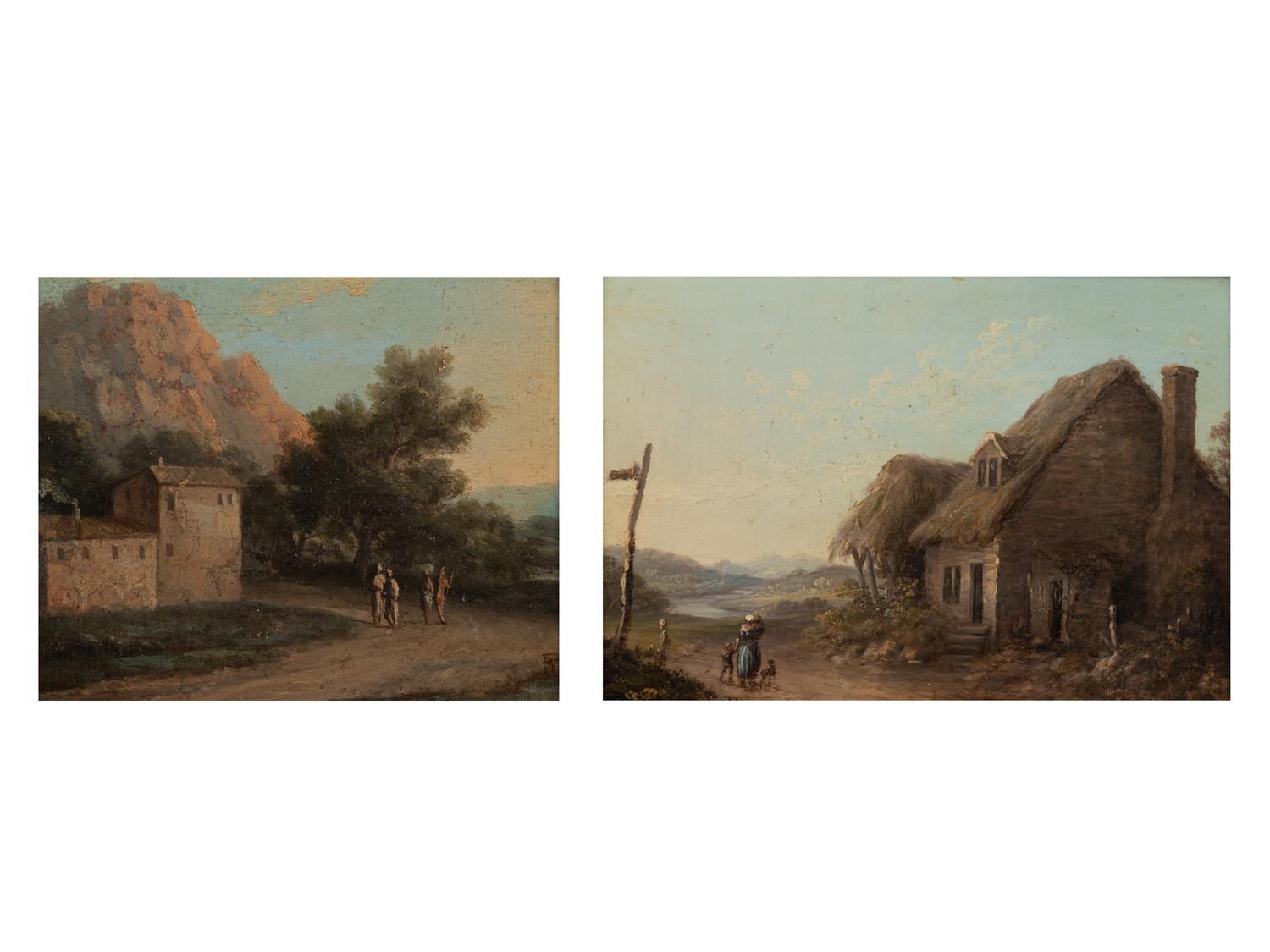 Manner of David Teniers the Younger (Flemish, 1610-1690) and Manner of George Barret (British, b. circa 1728-1784)