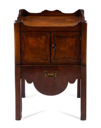 A George III Mahogany Commode Cabinet Height 29 3/4 x width 20 3/4 x depth 16 3/4 inches. — 18TH/19TH CENTURY