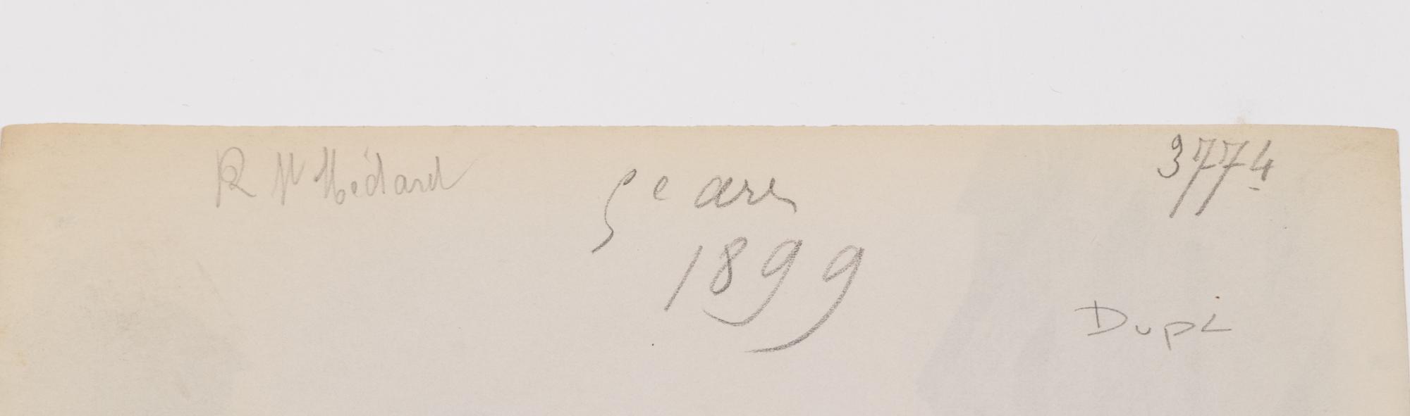 A pair of photographs ( 5e arrondissement, 1899 (rue Saint-Médard) , 1899-1900; Gentilly – ancien château , 1901)