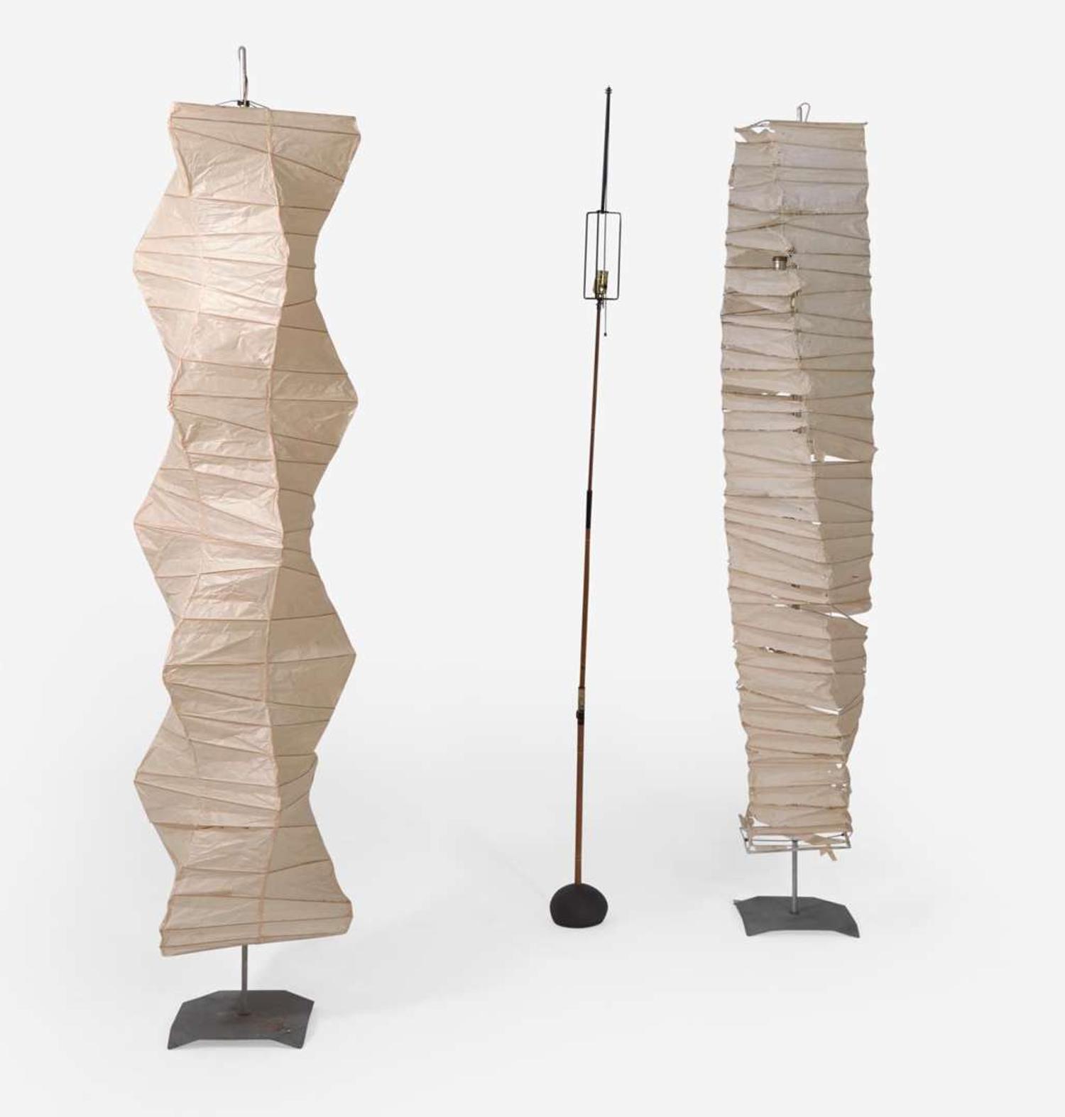 Isamu Noguchi, (American, 1904-1988) Group of "Akari" Light Sculptures / Floor Lamps, Japan, circa 1960s