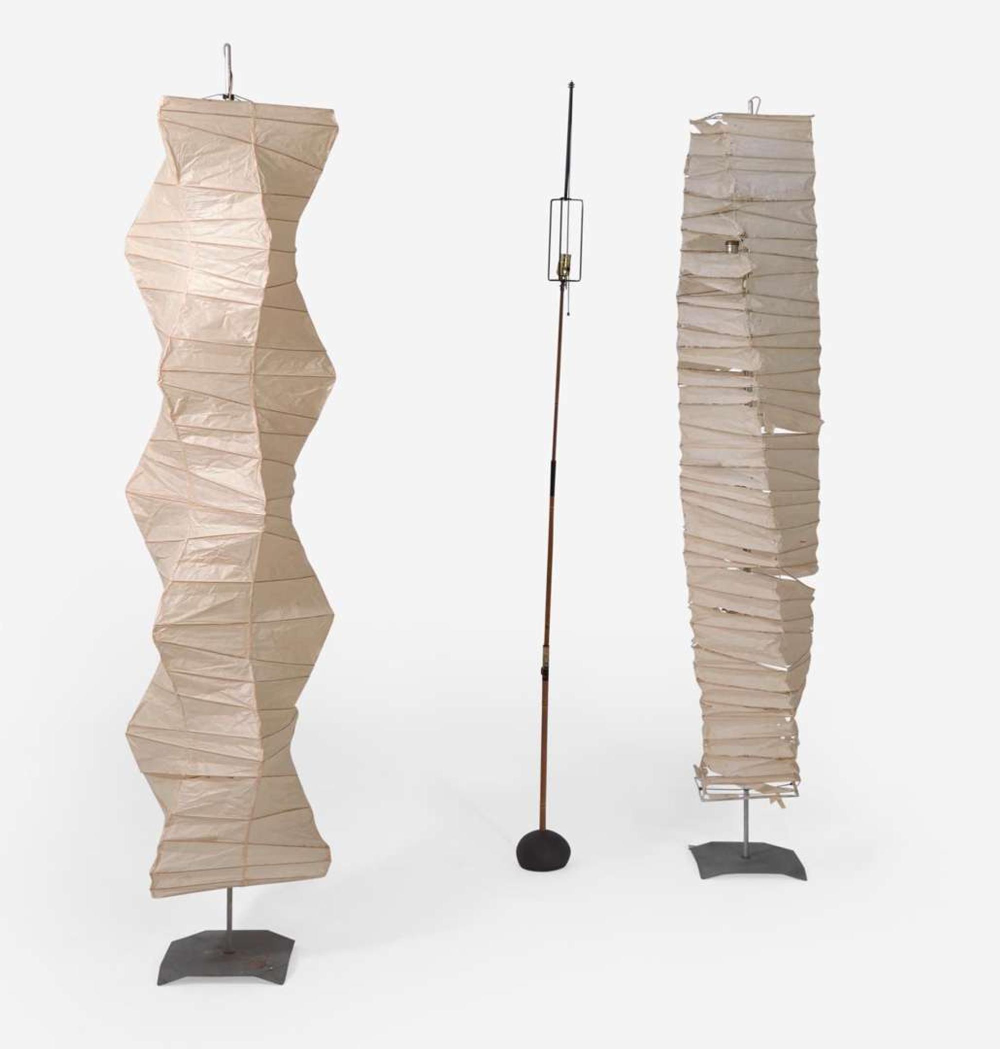 Isamu Noguchi, (American, 1904-1988) Group of "Akari" Light Sculptures / Floor Lamps, Japan, circa 1960s