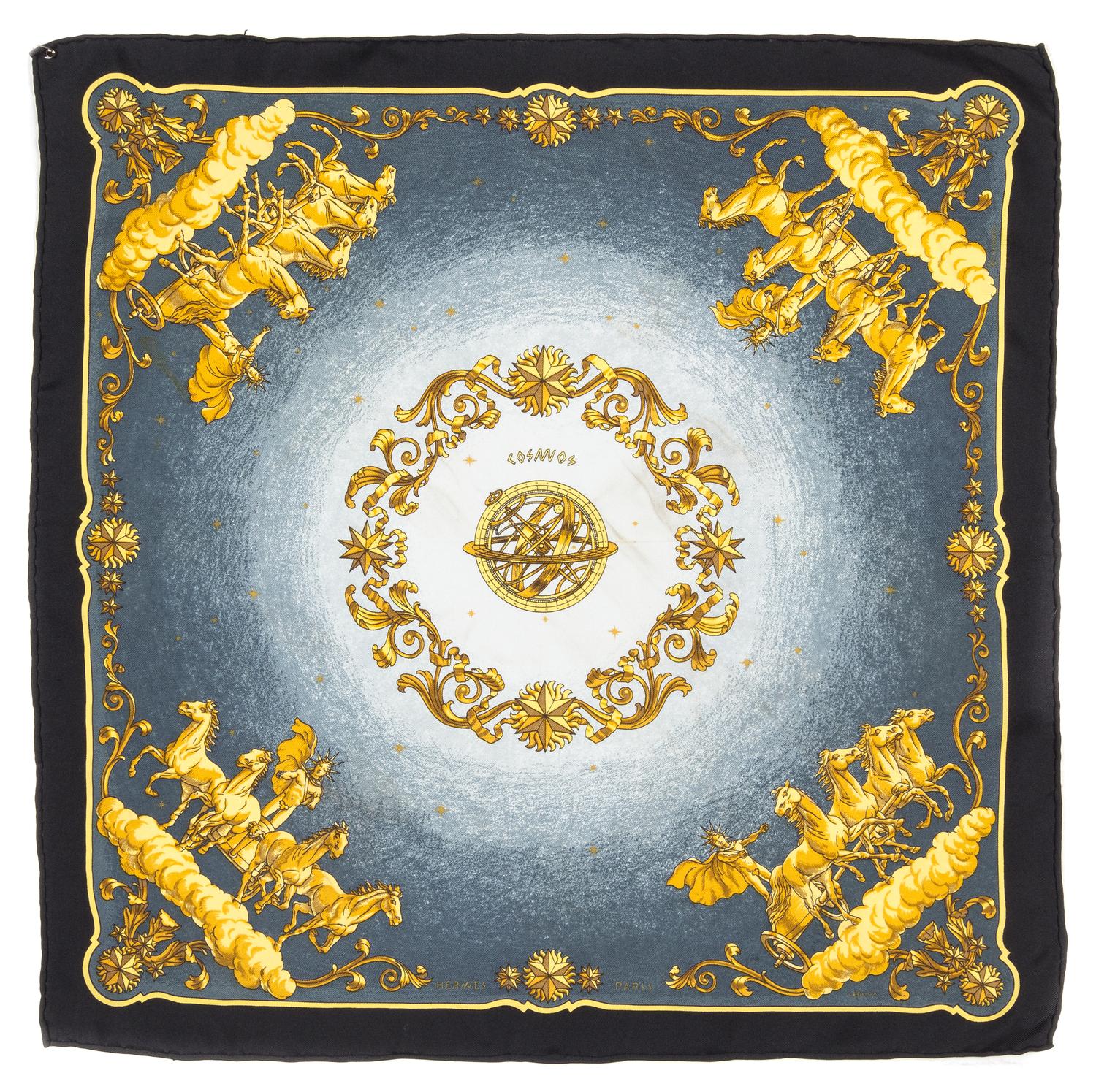 An Hermes Silk Pocket Square, 16" x 16"