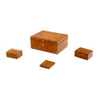 A Group of Burlwood Boxes