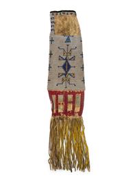 Sioux Beaded Hide Tobacco Bag
