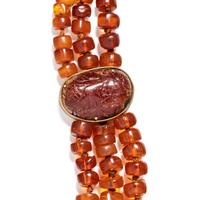 ANGELA PINTALDI, MULTISTRAND AMBER BEAD NECKLACE