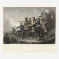 After William Tylee Ranney (1813-1857) Two Works: Daniel Boone's First View of Kentucky and The Trapper's Last Shot, 1850