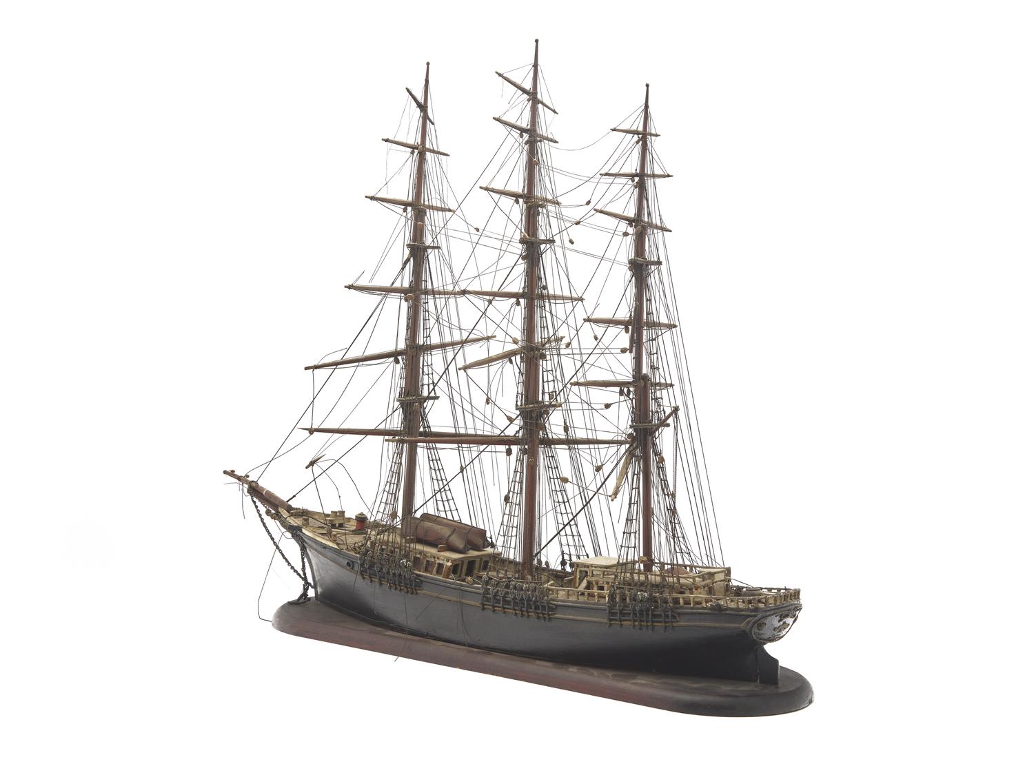 A Carved and Painted Model of a Ship, 19th / 20th Century