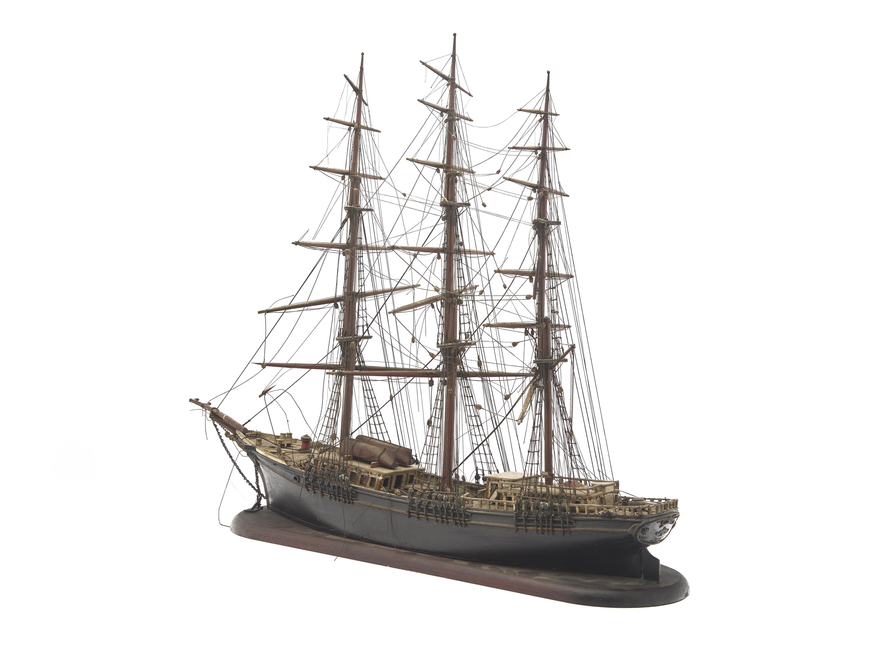 A Carved and Painted Model of a Ship, 19th / 20th Century