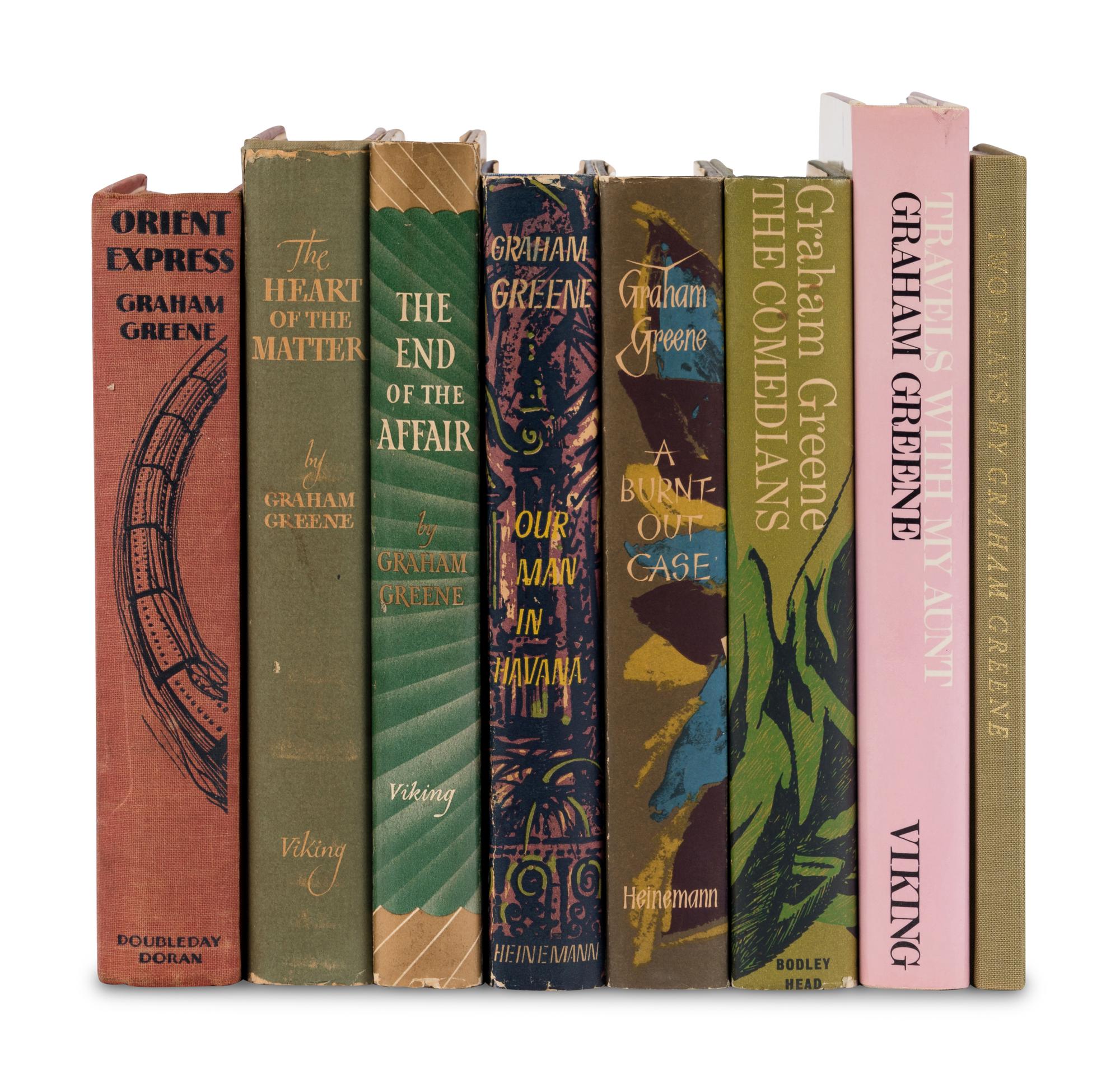 GREENE, Graham (1904-1991). A group of 8 FIRST EDITIONS, comprising:
