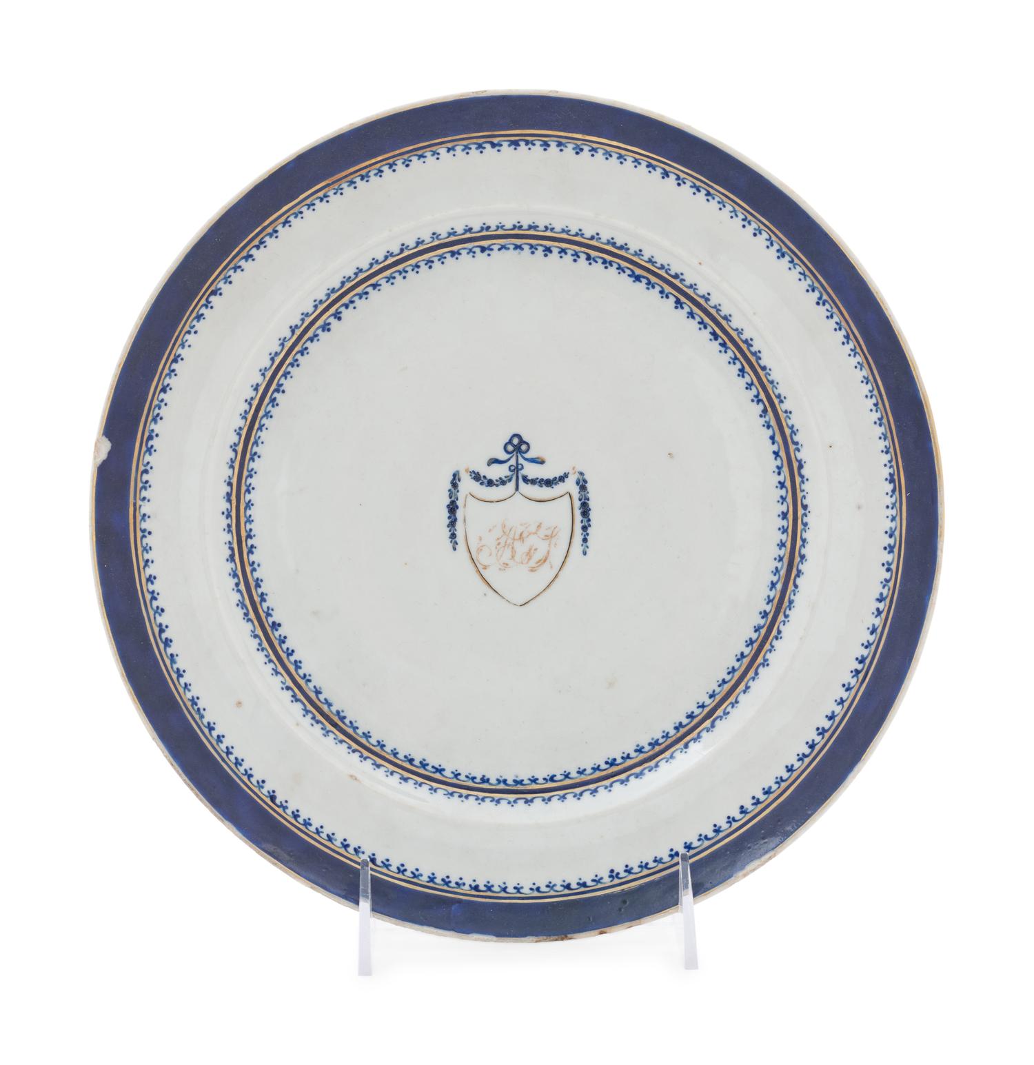 A Chinese Export Armorial Plate