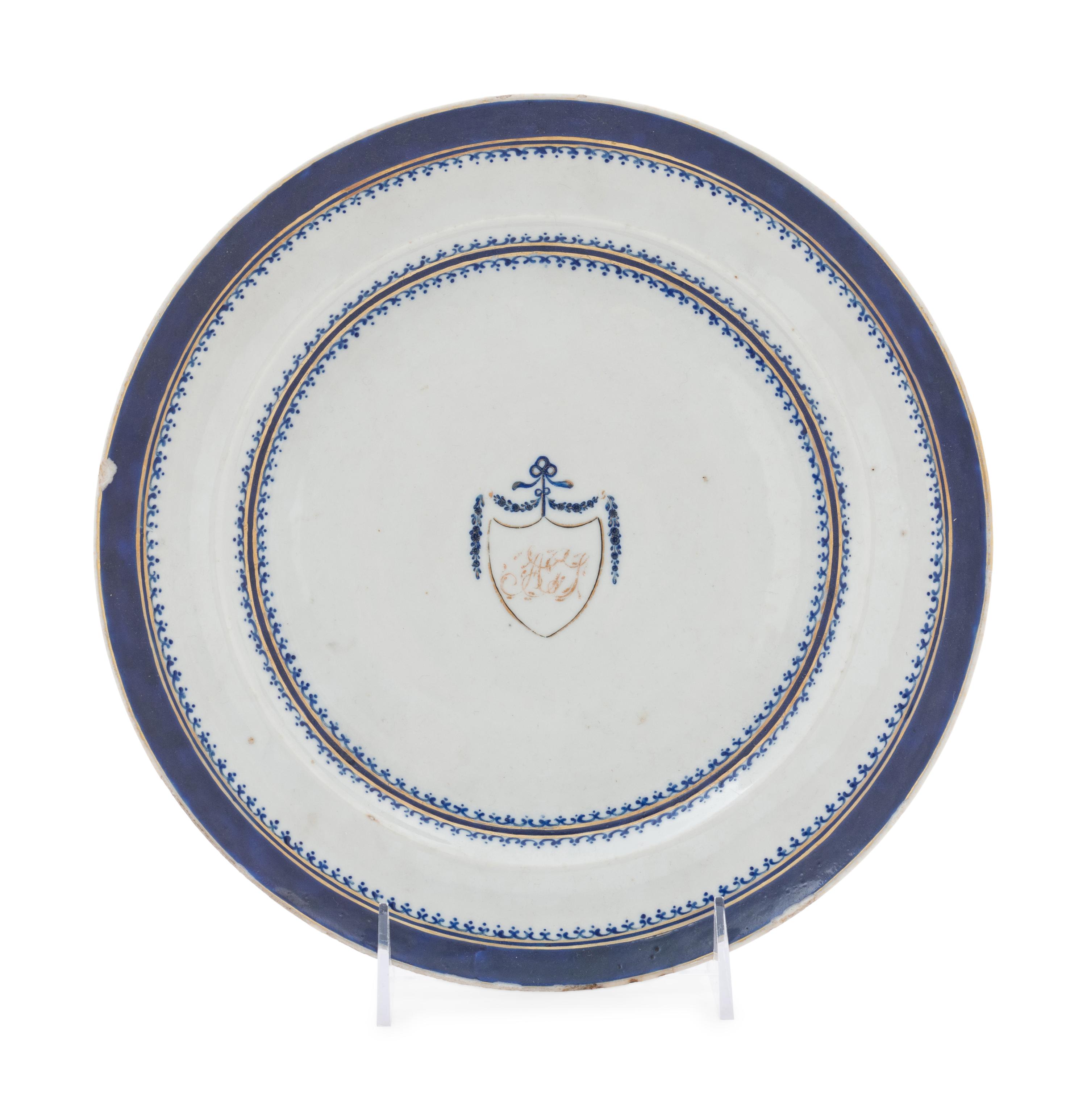 A Chinese Export Armorial Plate