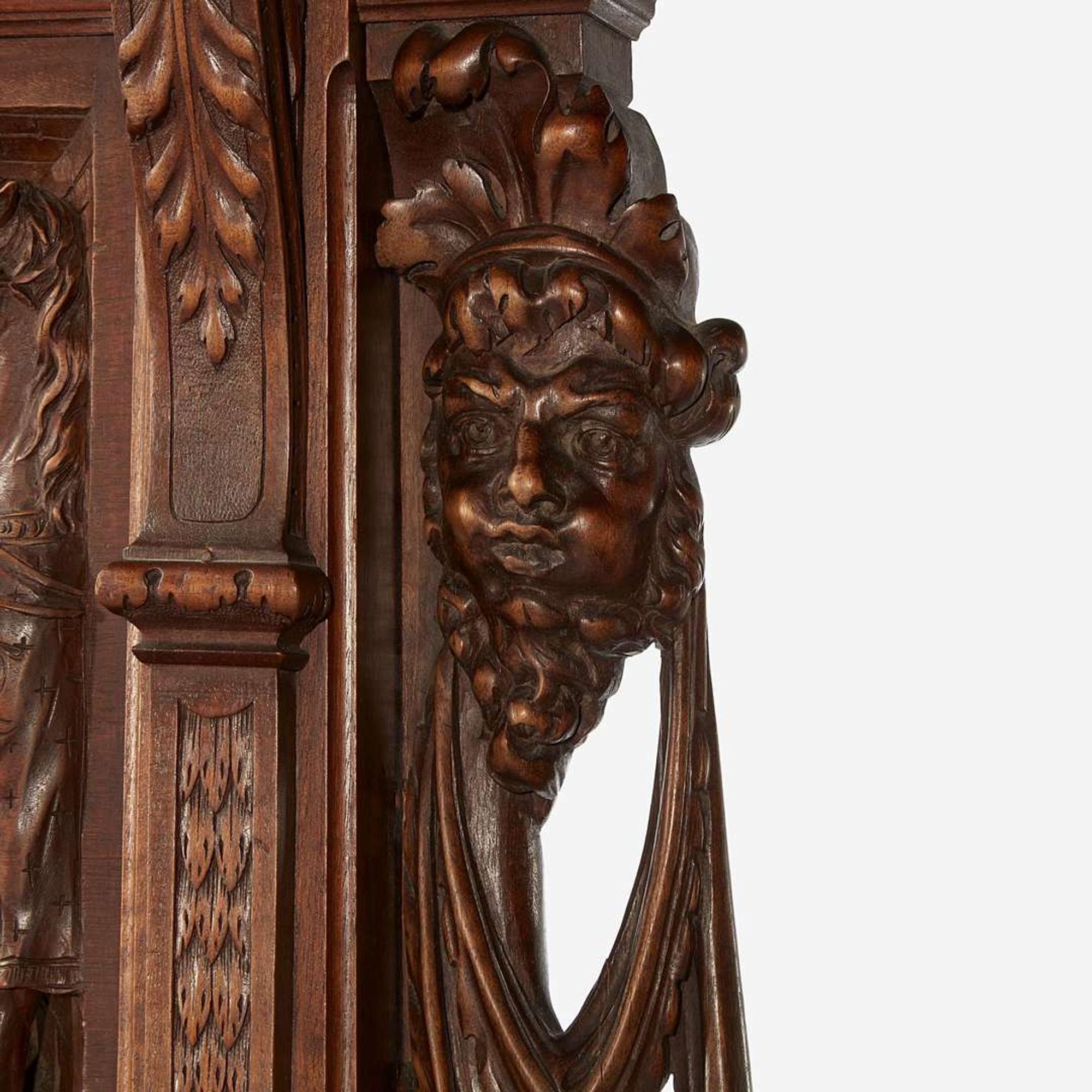 An Impressive German Tapestry Upholstered Carved Settee Late 19th century
